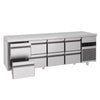 Stół chłodniczy PREMIUM – 2330 x 700 mm – z 8 szufladami