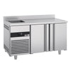 Stół chłodniczy PREMIUM - 1430x720mm - 270L - z 2 drzwiami - z 1 komorami lewa - z rantem