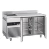 Stół chłodniczy PREMIUM - 1430x720mm - 270L - z 2 drzwiami - z 1 komorami lewa - z rantem