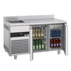 Stół chłodniczy PREMIUM - 1430x720mm - 270L - z 2 drzwiami - z 1 komorami lewa - z rantem