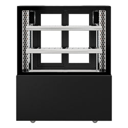 Witryna chłodnicza/lada mięsna MADRID - 1000 mm - z oświetleniem LED & 2 półkami - czarny mat