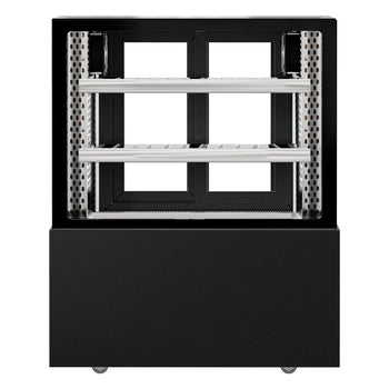 Witryna chłodnicza/mięsna MADRID - 1000 mm - z oświetleniem LED & 2 półkami - czarny mat - Prime Gastro