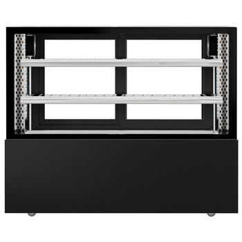 Lada mięsna MADRID - 1500 mm - z oświetleniem LED i 2 półkami - czarny mat - Prime Gastro