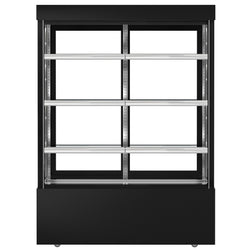 Witryna ekspozycyjna na ciasta MADRID - 1500 mm - z oświetleniem LED, 3 półki - czarna matowa