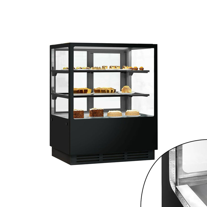 Witryny ekspozycyjne na ciasta - 1000 mm - z oświetleniem LED & 2 półkami