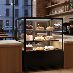 Witryny ekspozycyjne na ciasta - 1000 mm - z oświetleniem LED & 2 półkami