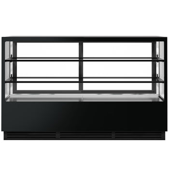 Witryny ekspozycyjne na ciasta - 2000 mm - z oświetleniem LED & 2 półkami - Prime Gastro