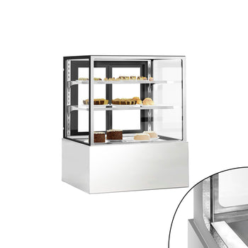 Witryny ekspozycyjne na ciasta - 900 mm - z oświetleniem LED - 2 półki - Prime Gastro