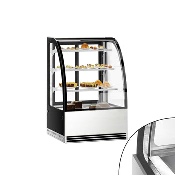 Witryny ekspozycyjne na ciasta - 900 mm - z oświetleniem LED & 3 półkami - Prime Gastro