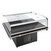 Wyspa chłodnicza – 1380 x 1173 mm – od +2 do +4 °C – z 2 drzwiami szklanymi przesuwnymi