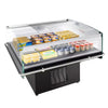 Wyspa chłodnicza – 1380 x 1173 mm – od +2 do +4 °C – z 2 drzwiami szklanymi przesuwnymi