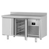 Stół chłodniczy Premium PLUS – 1468 x 600 mm – z 2 drzwiami – z rantem