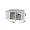 Stół chłodniczy Premium PLUS – 1468 x 700 mm – z 2 drzwiami – z rantem