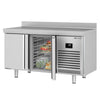Stół chłodniczy Premium PLUS – 1468 x 700 mm – z 2 drzwiami – z rantem