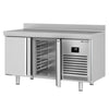 Stół chłodniczy Premium PLUS – 1468 x 700 mm – z 2 drzwiami – z rantem