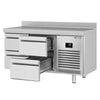 Stół chłodniczy PREMIUM PLUS - 1468x700mm - z 4 szufladami - z rantem