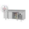 Stół chłodniczy PREMIUM PLUS - 1960x600mm - 385L - z 3 drzwiami - z rantem