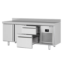 Stół chłodniczy PREMIUM PLUS - 1960x600mm - z 2 drzwiami - 2 szufladami