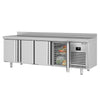 Stół chłodniczy PREMIUM PLUS - 2452x600mm - 510L - z 4 drzwiami - z rantem