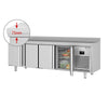 Stół chłodniczy PREMIUM PLUS - 2452x600mm - 510L - z 4 drzwiami - z rantem