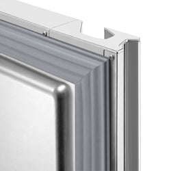Stół chłodniczy PREMIUM PLUS - 2452x600mm - z 2 drzwiami - z 4 szufladami - z rantem
