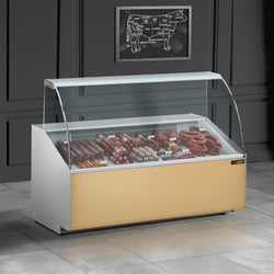 Witryna chłodnicza - 1256x979mm - 262L - front Beżowy panel przedni - z 2 drzwiami