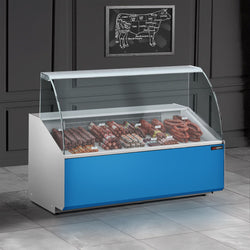 Witryna chłodnicza - 1568x979mm - 324L - front Hellblau - z 2 drzwiami - 1 półki - na rynek PL