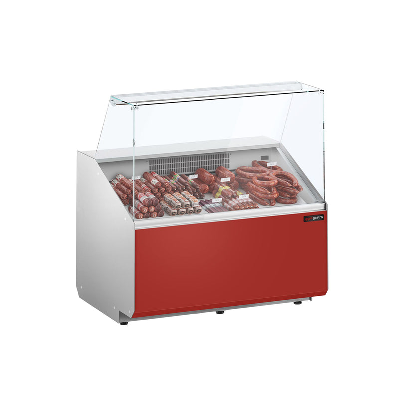 Witryna chłodnicza - 944x979mm - 200L - front Ciemnoczerwony - z 1 drzwiami - 1 półki