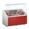 Witryna chłodnicza - 944x979mm - 200L - front Ciemnoczerwony - z 1 drzwiami - 1 półki