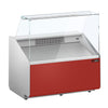 Witryna chłodnicza - 944x979mm - 200L - front Ciemnoczerwony - z 1 drzwiami - 1 półki