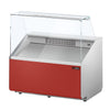 Witryna chłodnicza - 944x979mm - 200L - front Ciemnoczerwony - z 1 drzwiami - 1 półki