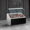 Witryna chłodnicza - 944x979mm - 200L - front Czarny - z 1 drzwiami - 1 półki - na rynek PL