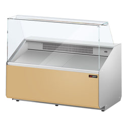 Witryna chłodnicza - 1256x979mm - 262L - front Beżowy - z 2 drzwiami