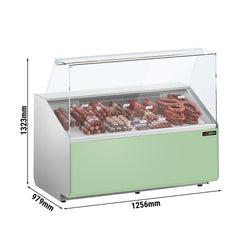 Witryna chłodnicza - 1256x979mm - 262L - front Panel przedni Hellgrün - z 2 drzwiami - na rynek PL