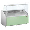 Refrigerated display counter – 1300 mm – light green front panel
