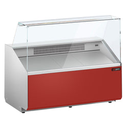 Witryna chłodnicza - 1256x979mm - 262L - front Dunkelrot - z 2 drzwiami - na rynek PL