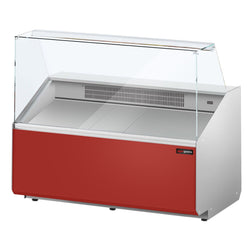 Witryna chłodnicza - 1256x979mm - 262L - front Dunkelrot - z 2 drzwiami - na rynek PL