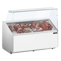 Witryna chłodnicza PREMIUM - 1256x979mm - 262L - Biały - z 2 drzwiami - 1 półki - na rynek PL