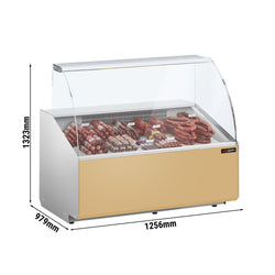 Witryna chłodnicza - 1256x979mm - 262L - front Beżowy panel przedni - z 2 drzwiami