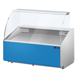 Witryna chłodnicza - 1256x979x1323mm - 262L - front Hellblau - z 2 drzwiami - na rynek PL