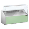 Refrigerated display counter – 1600 mm – light green front panel