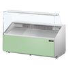 Refrigerated display counter – 1600 mm – light green front panel