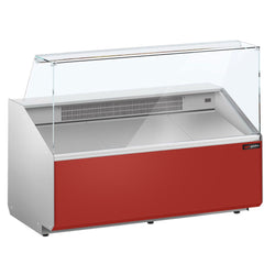 Witryna chłodnicza - 1568x979mm - 324L - front Ciemnoczerwony - z 2 drzwiami