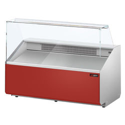 Witryna chłodnicza - 1568x979mm - 324L - front Ciemnoczerwony - z 2 drzwiami