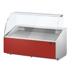 Witryna chłodnicza - 1568x979x1323mm - 324L - front Ciemnoczerwony - z 2 drzwiami