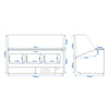 Refrigerated display counter – 1900 mm – with straight front glass – beige front panel, image 7 of 7