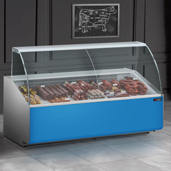 Witryna chłodnicza - 2506x979mm - 512L - front Hellblau - z 4 drzwiami - 1 półki