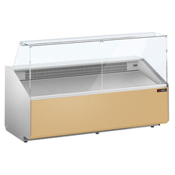 Witryna chłodnicza - 2506x979mm - 512L - front Beżowy - z 4 drzwiami