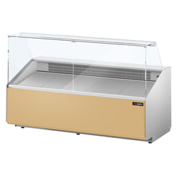 Witryna chłodnicza - 2506x979mm - 512L - front Beżowy - z 4 drzwiami