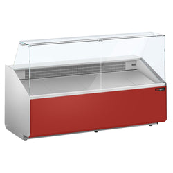 Witryna chłodnicza - 2506x979mm - 512L - front Czerwony (RAL3003) - z 4 drzwiami - na rynek PL